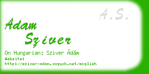 adam sziver business card